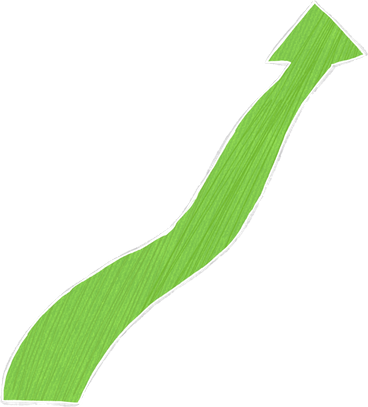 long green curved arrow PNG, SVG