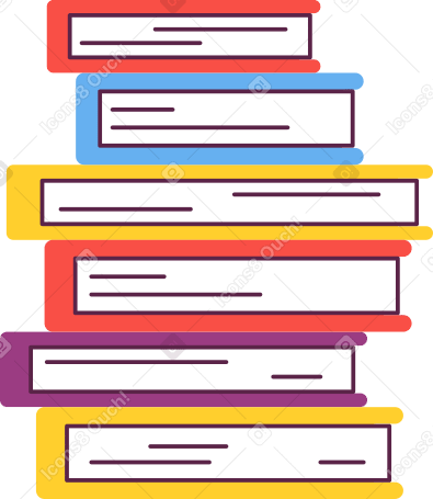 stack of books Illustration in PNG, SVG