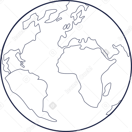 Mapa do globo do planeta terra PNG, SVG