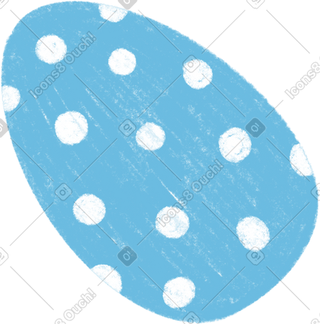 blue egg with white polka dots PNG, SVG