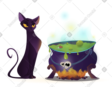 猫与魔法锅 PNG, SVG