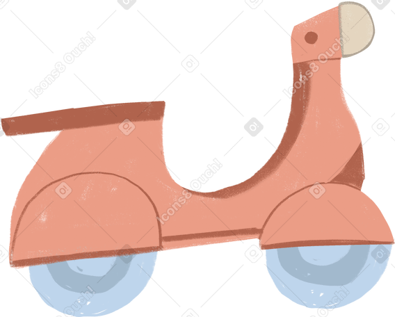 pink scooter Illustration in PNG, SVG