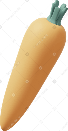 3D Морковь в PNG, SVG