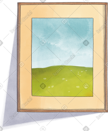 Landscape painting PNG, SVG