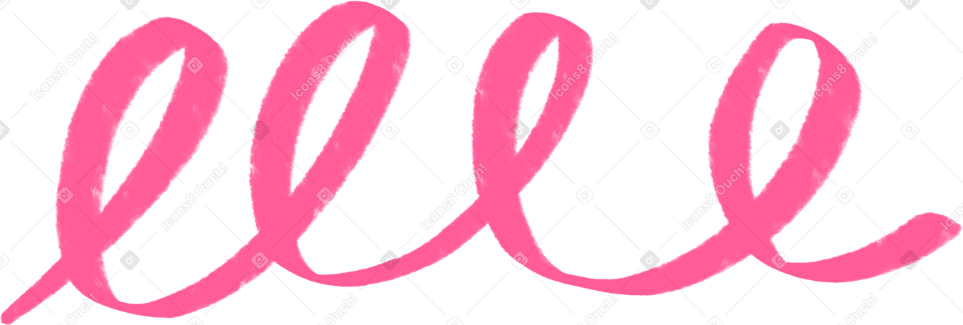 pink squiggle Illustration in PNG, SVG