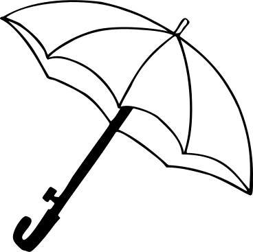 開いた白い傘 PNG、SVG