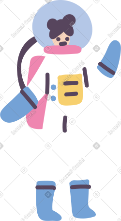 waving astronaut PNG, SVG