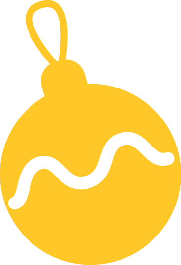 christmas ornament yellow PNG, SVG