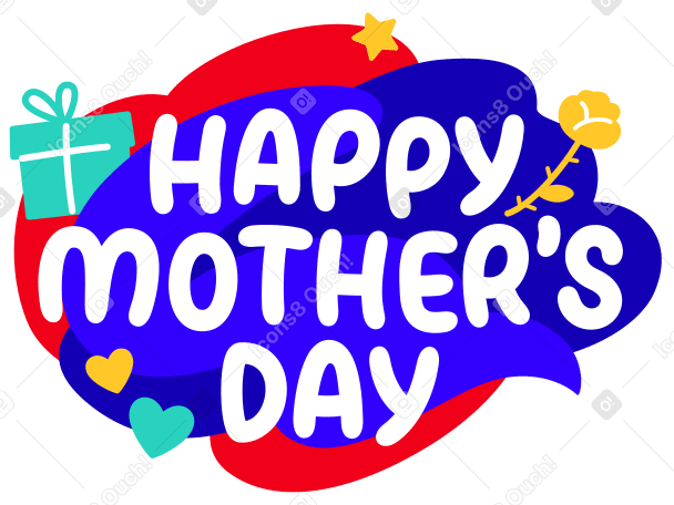 Happy Mothers Day lettering PNG, SVG
