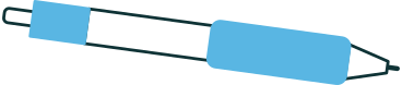 Weißer und blauer stift PNG, SVG