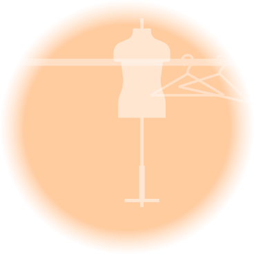 clothing store background in a circle PNG, SVG