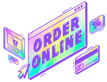 Lettering order online con segno percentuale e testo della pagina web dello shopping PNG, SVG