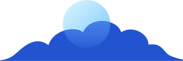 Cloud with moon PNG, SVG