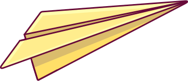 yellow paper airplane PNG, SVG