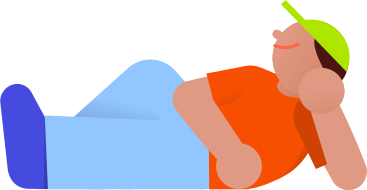young man lying and looking away PNG, SVG