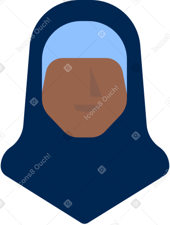 hijab에 여자 머리 PNG, SVG
