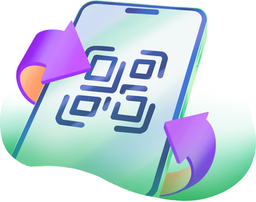 phone with the qr code payment process PNG, SVG
