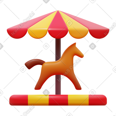 3D carousel PNG, SVG