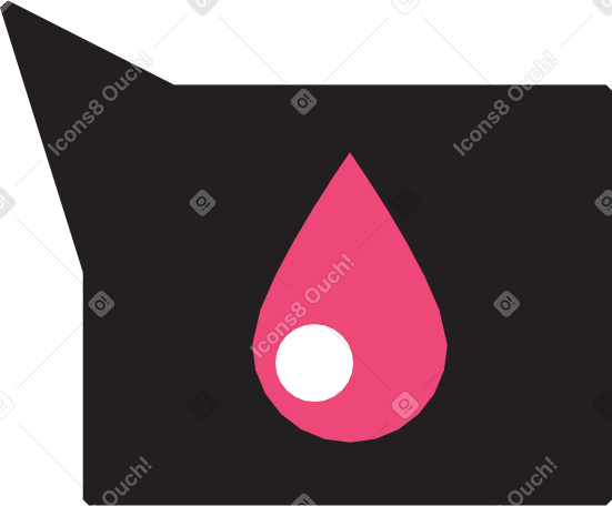 bubble with a drop PNG, SVG