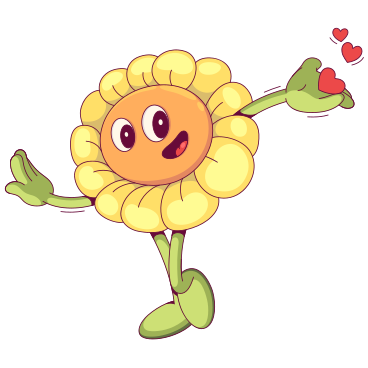 A flower gives love PNG, SVG