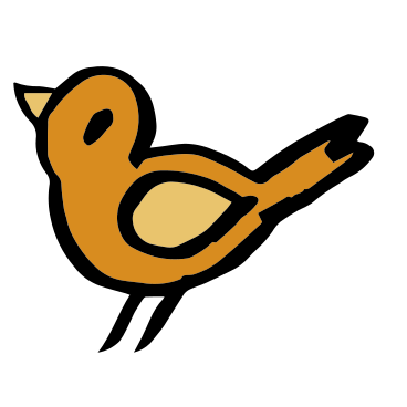 orange bird PNG, SVG