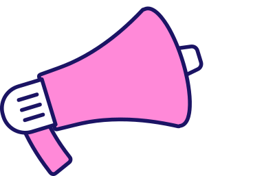 pink megaphone PNG, SVG