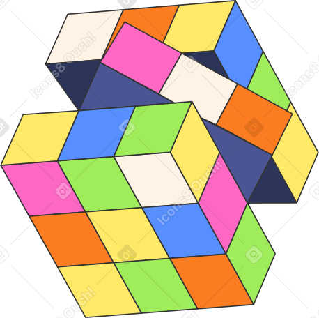 cubo de rubik PNG, SVG