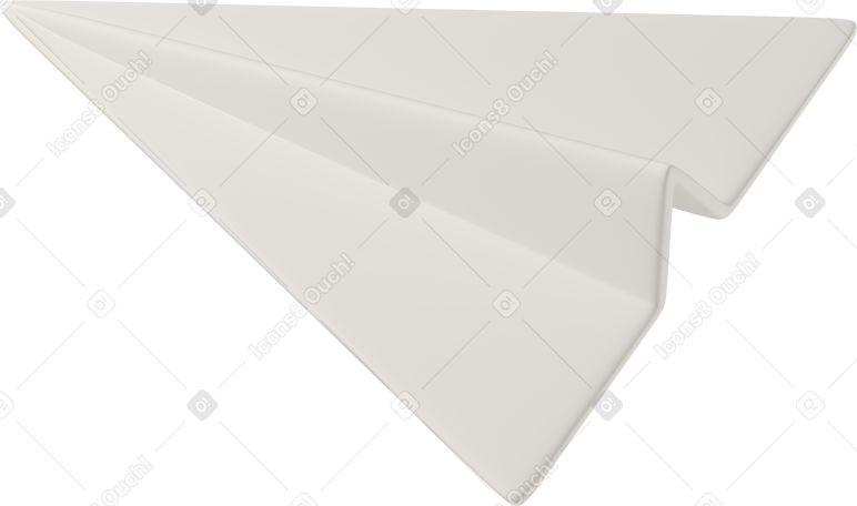 3D paper airplane Illustration in PNG, SVG