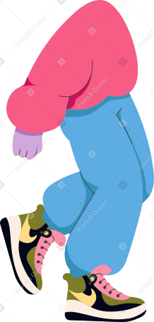 the body of a walking girl Illustration in PNG, SVG