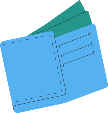 opened wallet with money PNG, SVG