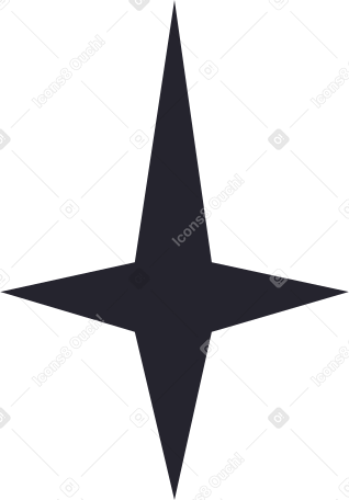 Pequeña estrella de cuatro puntas PNG, SVG