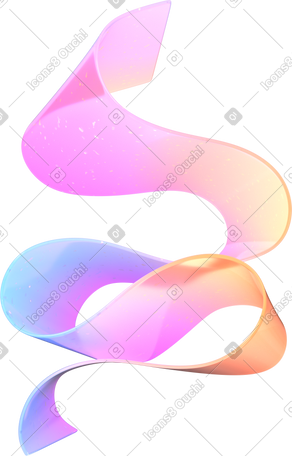 3D 层叠半透明玻璃带 PNG, SVG