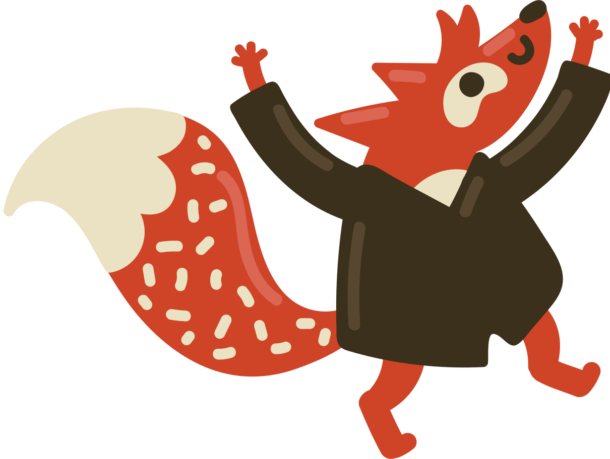 fox student Illustration in PNG, SVG