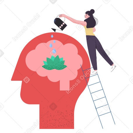 Mental health Illustration in PNG, SVG