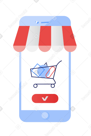 Confirmation of purchase in the mobile application online PNG, SVG