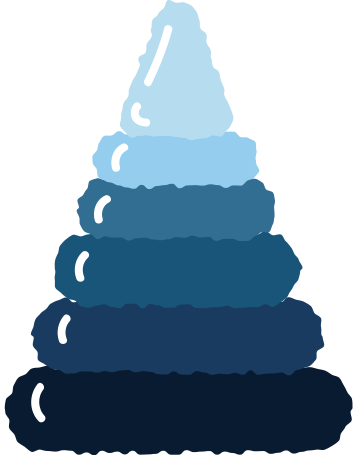 blue pyramid toy Illustration in PNG, SVG