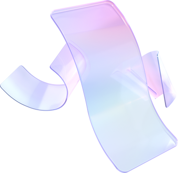 three deformed transparent ribbons PNG、SVG