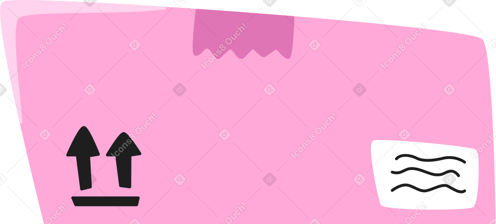 pink delivery box PNG, SVG
