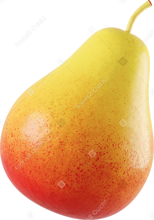 3D pear PNG, SVG