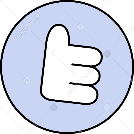 round thumbs up icon Illustration in PNG, SVG
