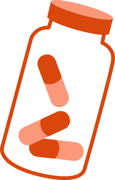 bottle of vitamin supplements PNG, SVG
