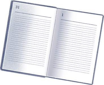 open diary PNG, SVG