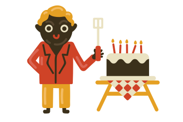 Торт на день рождения в PNG, SVG