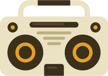 Reproductor de música boombox PNG, SVG