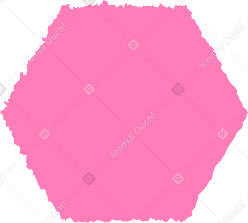 Шестиугольник розовый в PNG, SVG
