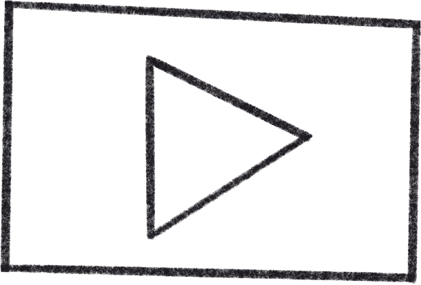 play button in rectangle PNG, SVG
