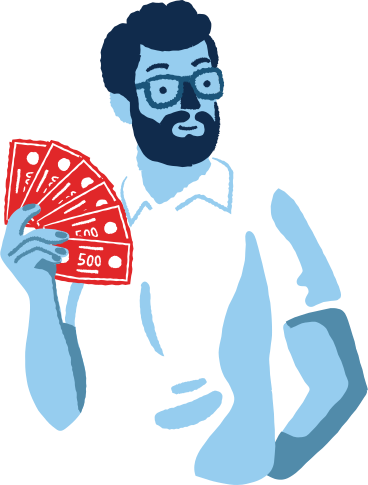 man with a money PNG, SVG
