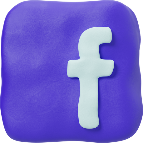 3D Purple square facebook logo PNG, SVG