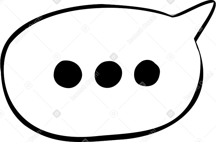 bubble with three dots PNG, SVG