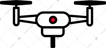 Smart drone quadcopter with camera PNG, SVG